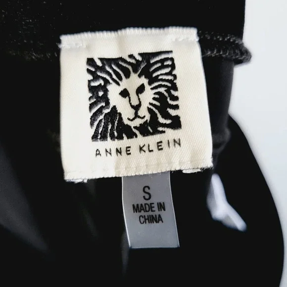 Anne Klein Black Midrise Skinny Velvet Ankle Length Stretch Pants Small - Picture 8 of 8